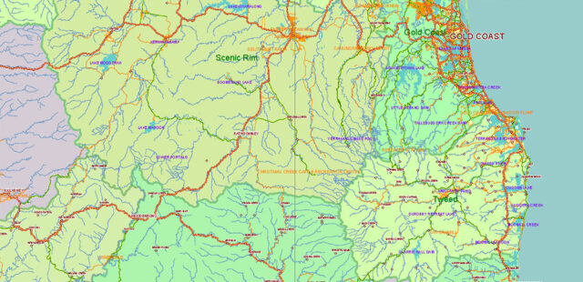 Australia Vector Map high detailed roads and admin areas editable ...