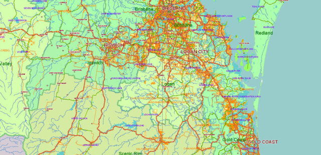 Australia Vector Map high detailed roads and admin areas editable ...