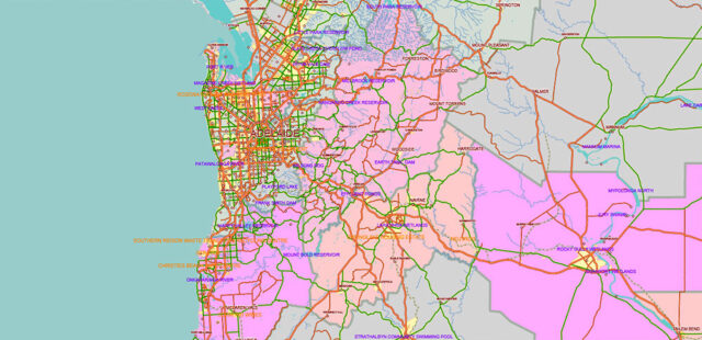 Australia Vector Map high detailed roads and admin areas editable ...