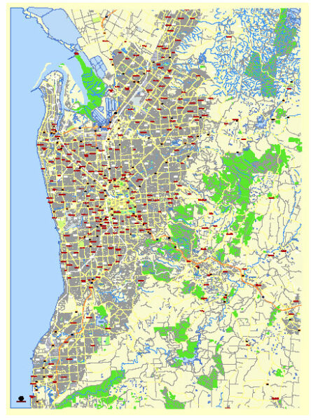 Adelaide Australia editable vector map svg free