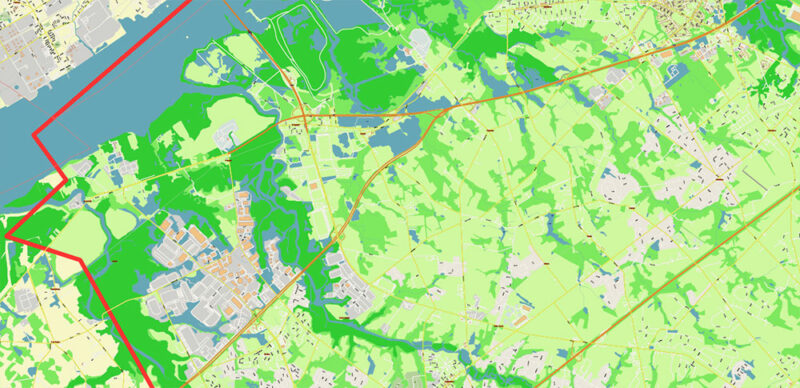 Gloucester County New Jersey US Vector Map high detailed editable layered Adobe Illustrator