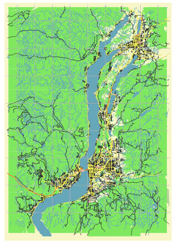 Kelowna Canada editable vector map svg free