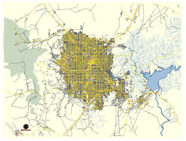 Las Vegas Nevada US editable vector map svg free