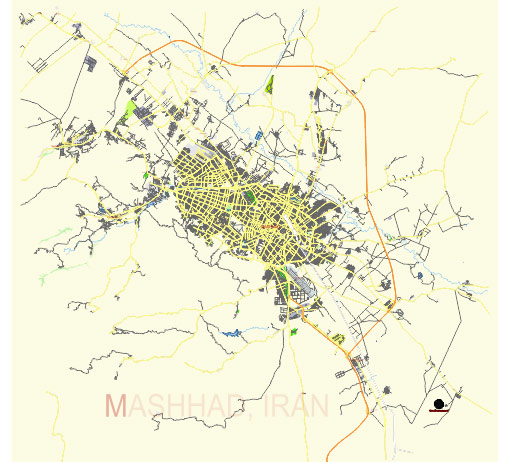 Mashhad Iran editable vector map svg free : r/CityMapDesign