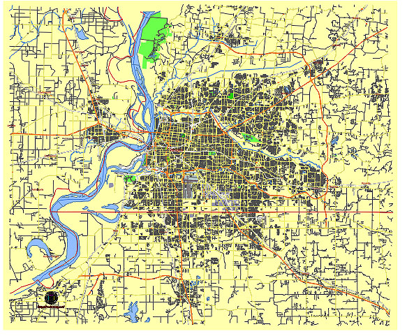 Memphis Tennessee US editable vector map svg free : r/CityMapDesign