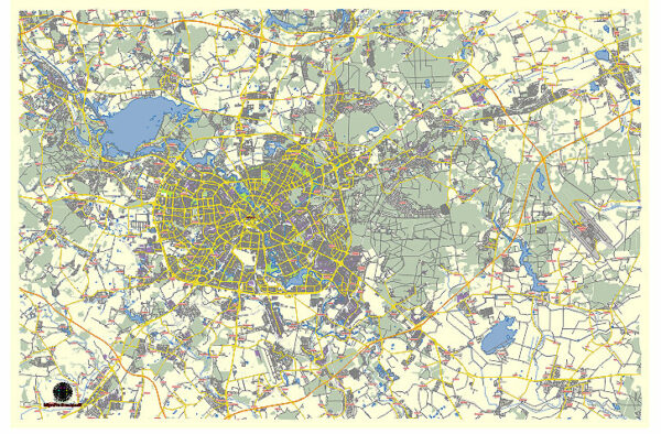 Minsk Belarus editable vector map svg free