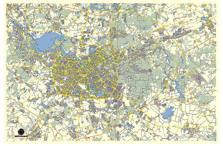 Minsk Belarus editable vector map svg free : r/CityMapDesign