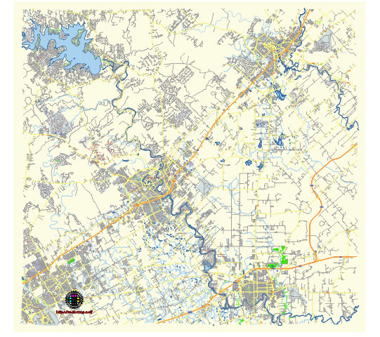 New Braunfels Texas US vector map svg free