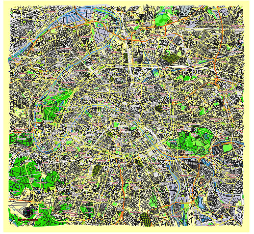 Paris France vector map svg free