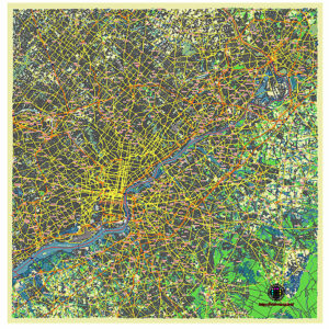 Philadelphia Pennsylvania US vector map svg free