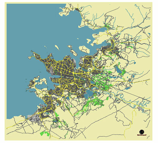 Reykjavik Iceland vector map svg free – Maps in Vector: Detailed Street ...