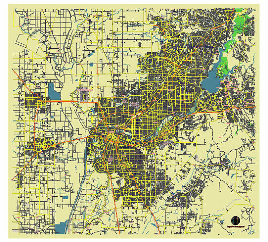 Sacramento California US editable vector map svg free