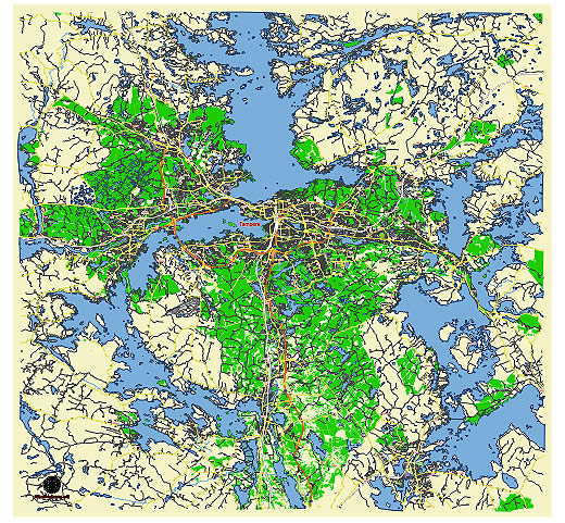 Tampere Finland editable vector map svg free : r/CityMapDesign