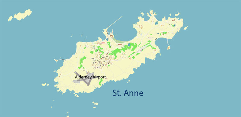 Channel Islands Guernsey and Jersey UK Vector Map High Detailed editable layered Adobe Illustrator