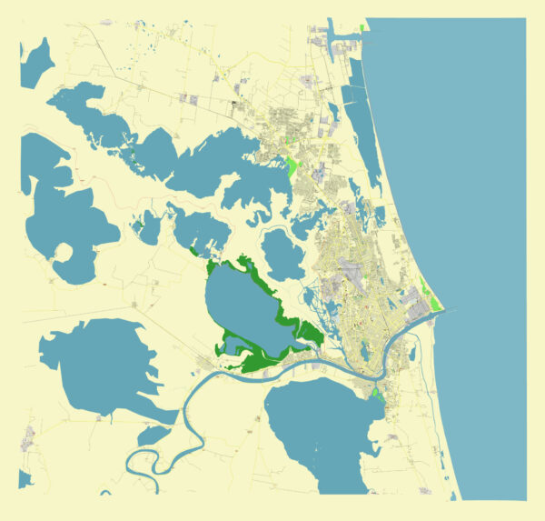 Tampico Mexico editable vector map svg free