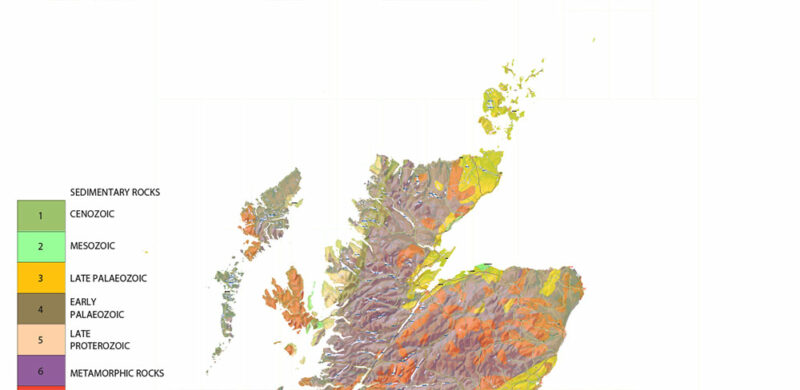 UK + Ireland Geological + Relief Vector Map High Detailed editable layered Adobe Illustrator