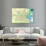 Dublin Ireland Street Map Wall Art 24'x36' Wall Decor Satin Poster