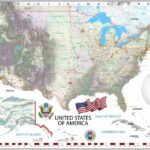 USA Map High Detailed Shaded Relief 36'x24' Wall Decor Satin Poster 