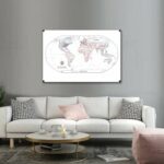 World Map Robinson Projection 36'x24' Wall Decor Satin Poster 