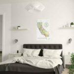 California State Map, USA, Map Wall Art 24'x36' Wall Decor Satin Poster 