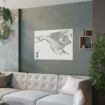 USA and Canada Map Wall Art 24"x36" Wall Decor Rolled Posters 