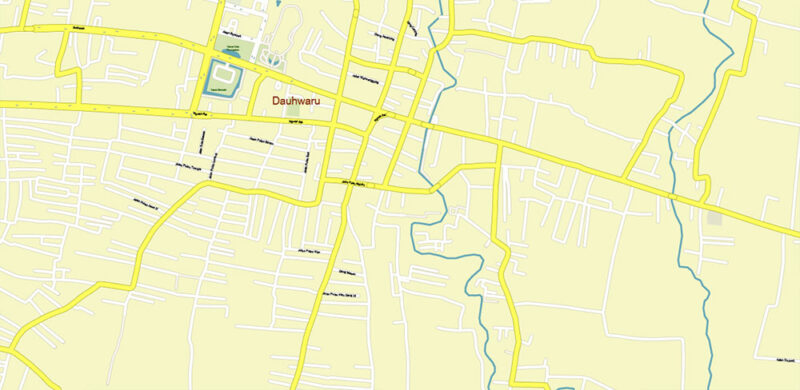 Bali Island Indonesia High Detailed Vector Map Editable Layered Adobe Illustrator + raster relief