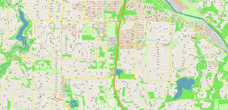 Mahoning + Portage + Trumbull counties Ohio USA High Detailed Vector Map Editable Layered Adobe Illustrator Scale 1:3532