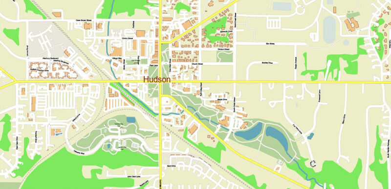 Mahoning + Portage + Trumbull counties Ohio USA High Detailed Vector Map Editable Layered Adobe Illustrator Scale 1:3532