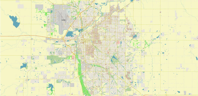 Omaha+ surrounding areas, Nebraska US High Detailed Vector Map Editable Layered Adobe Illustrator