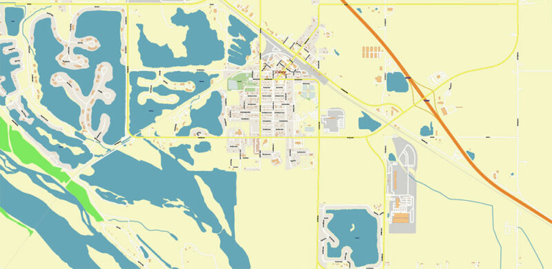Omaha+ surrounding areas, Nebraska US High Detailed Vector Map Editable Layered Adobe Illustrator