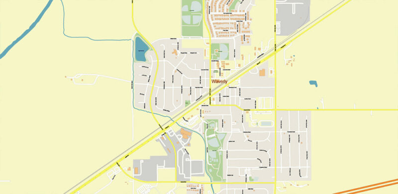 Omaha+ surrounding areas, Nebraska US High Detailed Vector Map Editable Layered Adobe Illustrator