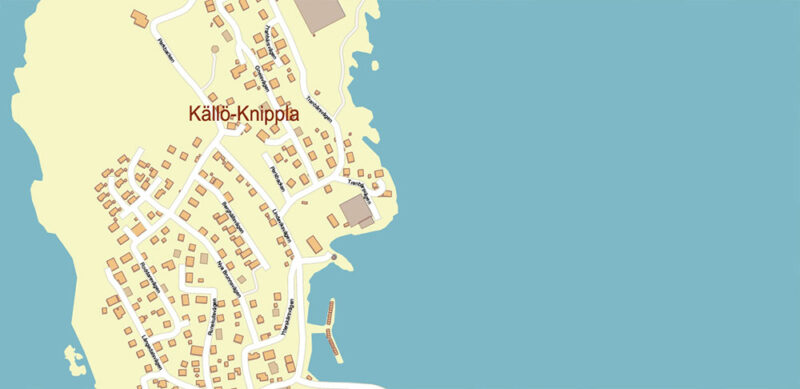 Gothenburg / Göteborg Sweden Vector Map High Detailed Editable Layered Adobe Illustrator