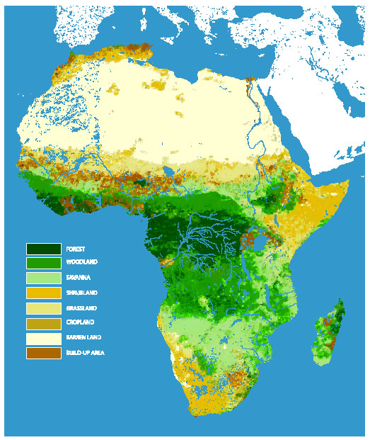 Africa full PDF Vector Map high detailed road and political + Forest Layer, editable layered in Adobe PDF