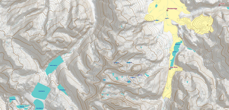 Colorado Full State US Relief Vector Map: Full Extra High Detailed (main roads, water objects, relief isolines) editable Adobe Illustrator in layers