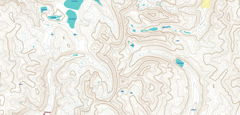 Colorado Full State US Relief Vector Map: Full Extra High Detailed (main roads, water objects, relief isolines) editable Adobe Illustrator in layers