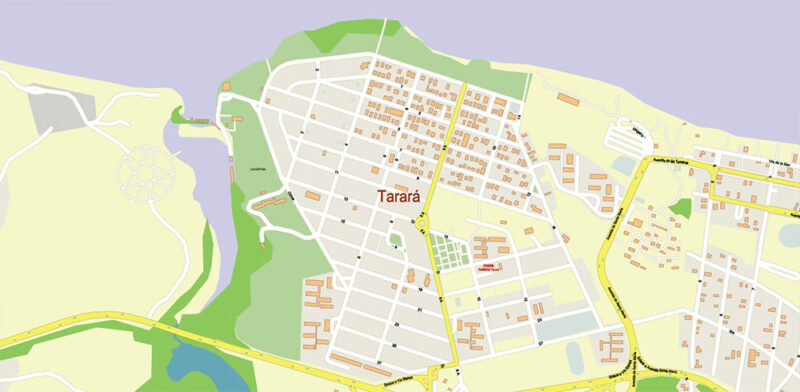 Havana / La Habana Cuba Vector Map Extra High Detailed Editable Layered Adobe Illustrator