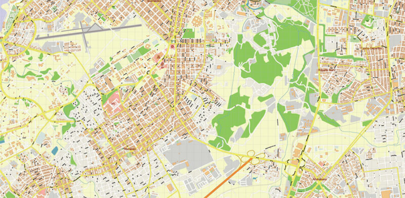 Havana / La Habana Cuba Vector Map Extra High Detailed Editable Layered Adobe Illustrator
