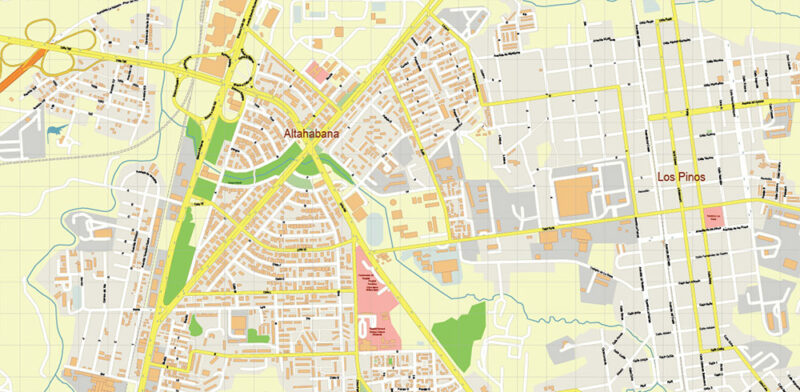 Havana / La Habana Cuba Vector Map Extra High Detailed Editable Layered Adobe Illustrator