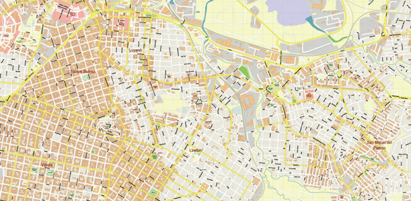 Havana / La Habana Cuba Vector Map Extra High Detailed Editable Layered Adobe Illustrator