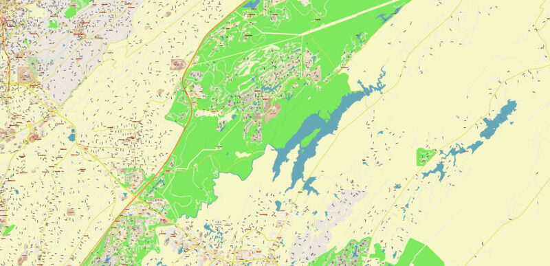 Birmingham Metro Area Alabama USA Vector Map Exact Extra High Detailed Street Map Adobe Illustrator in layers