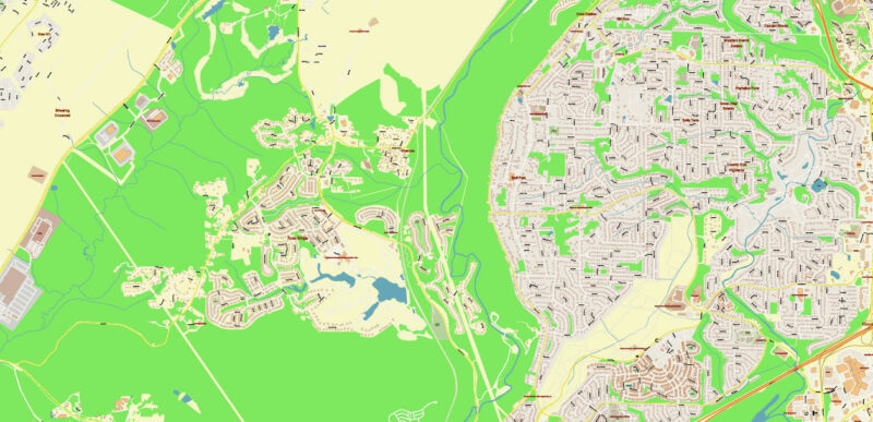 Birmingham Metro Area Alabama USA Vector Map Exact Extra High Detailed Street Map Adobe Illustrator in layers