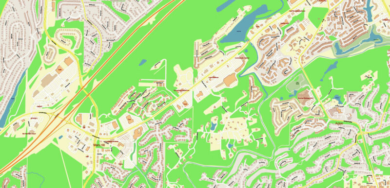 Birmingham Metro Area Alabama USA Vector Map Exact Extra High Detailed Street Map Adobe Illustrator in layers