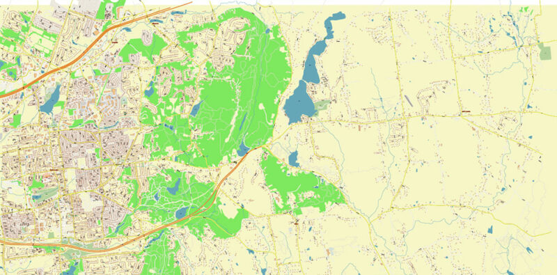 Bolton Connecticut USA Map Vector Exact City Plan High Detailed Street Map editable Adobe Illustrator in layers