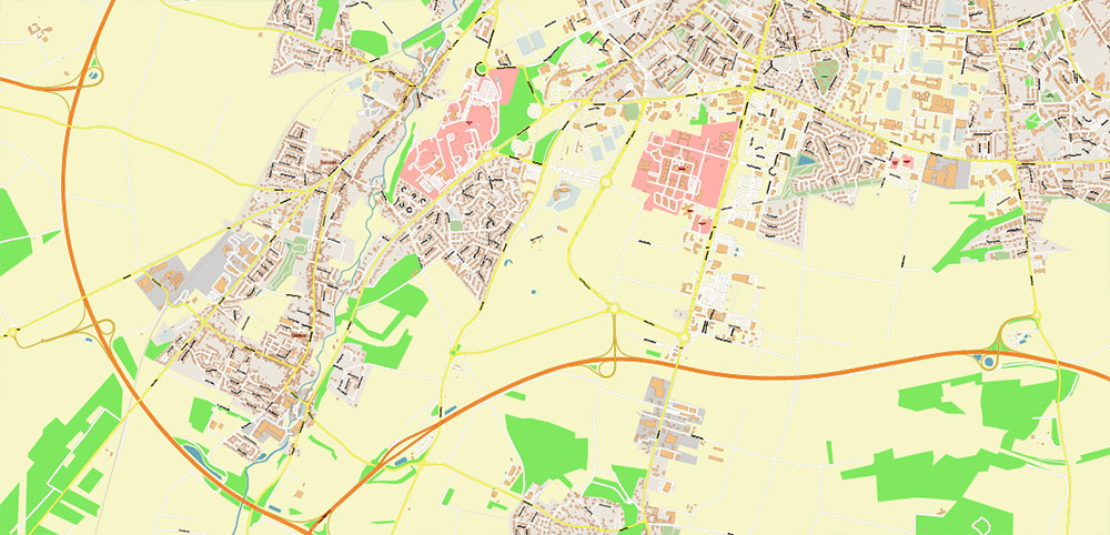 Amiens France Vector Map High Detailed fully editable Street Map Adobe Illustrator in layers
