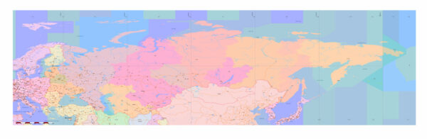 Soviet Union and Eastern Europe in 1977 vector map editable layered Adobe Illustrator