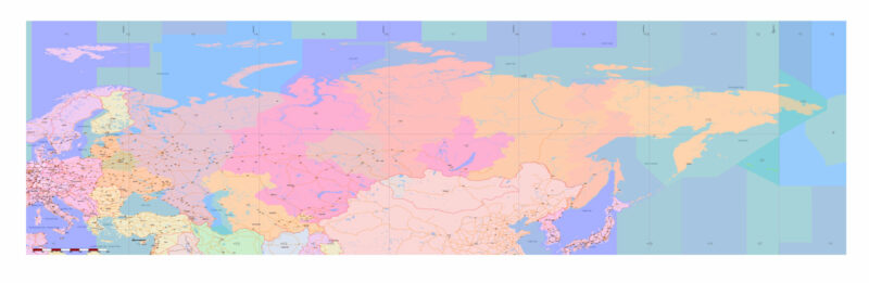 Soviet Union and Eastern Europe in 1977 vector map editable layered Adobe Illustrator