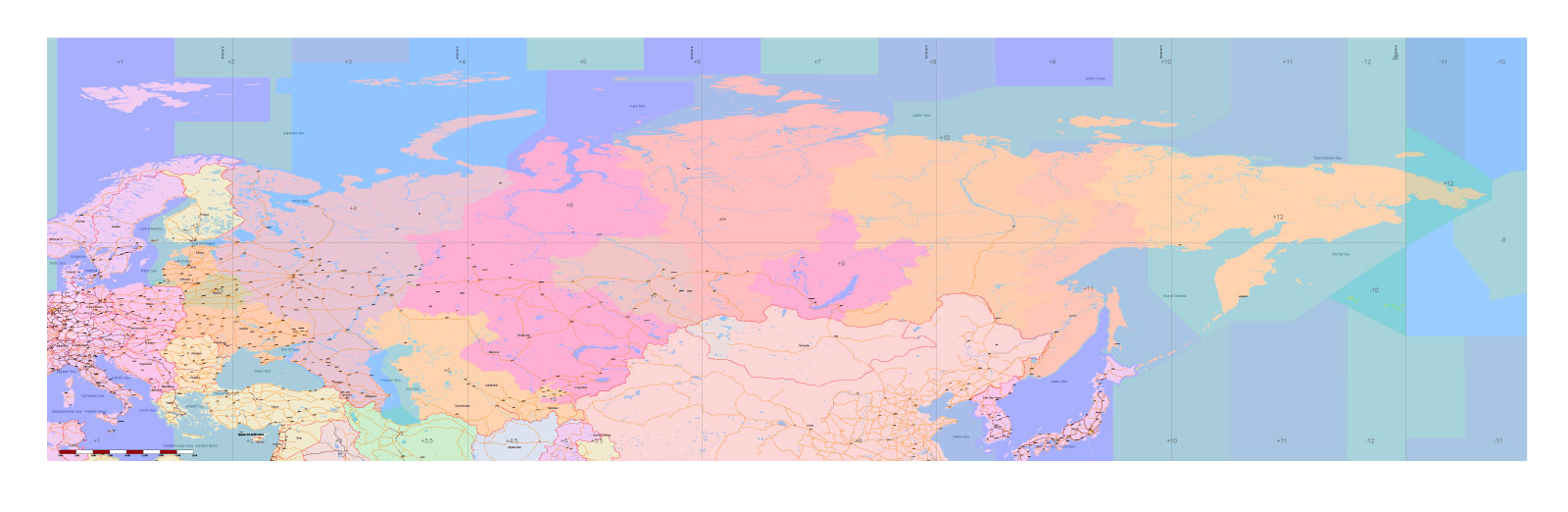 Soviet Union and Eastern Europe in 1977 vector map editable layered Adobe Illustrator