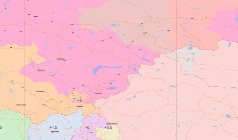 Soviet Union and Eastern Europe in 1977 vector map editable layered Adobe Illustrator