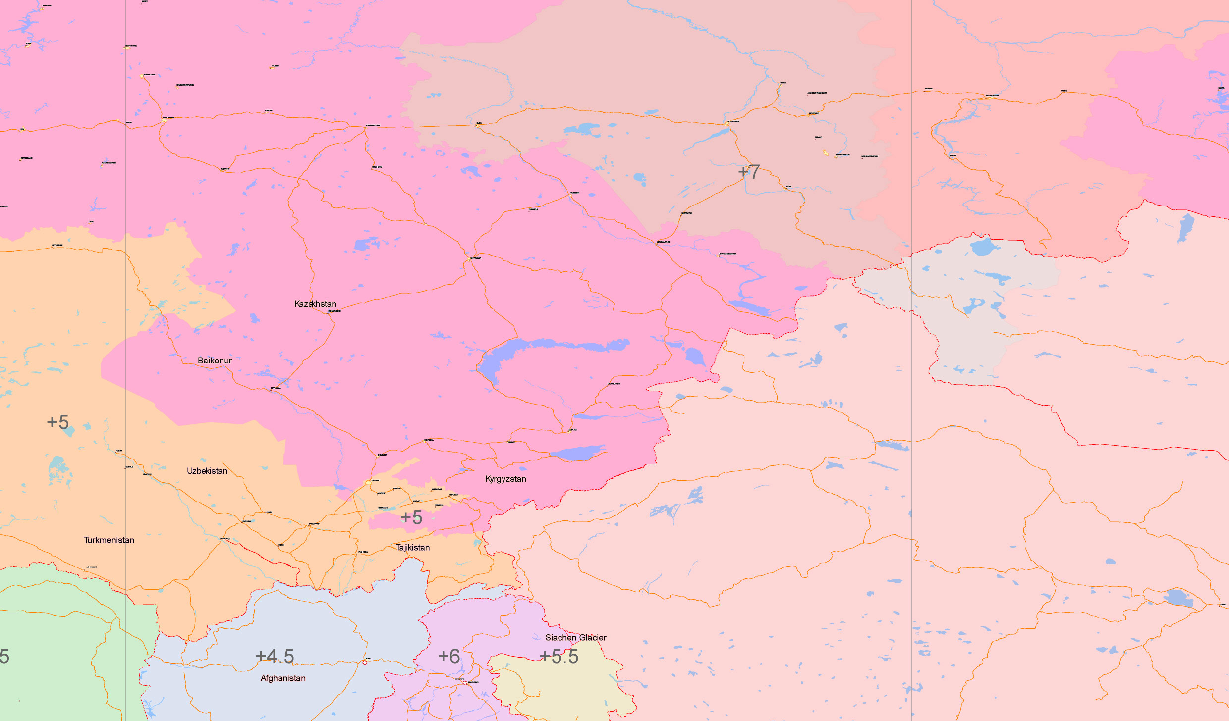Soviet Union and Eastern Europe in 1977 vector map editable layered Adobe Illustrator