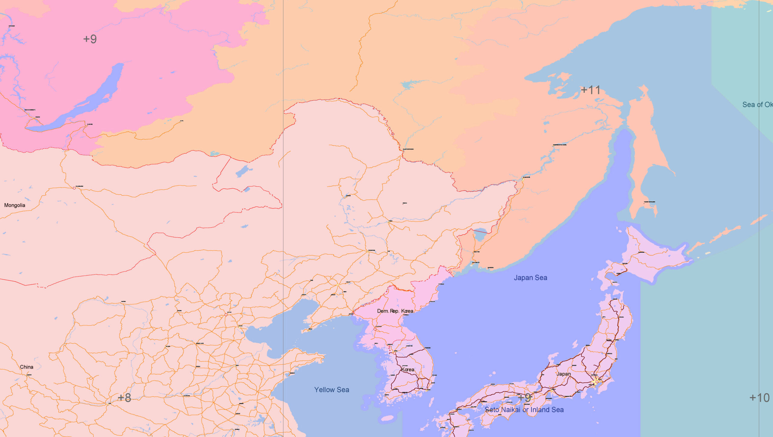 Soviet Union and Eastern Europe in 1977 vector map editable layered Adobe Illustrator